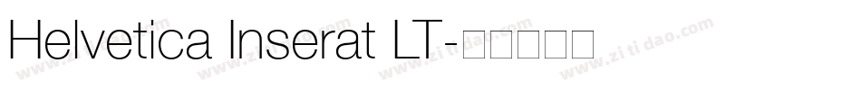 Helvetica Inserat LT字体转换